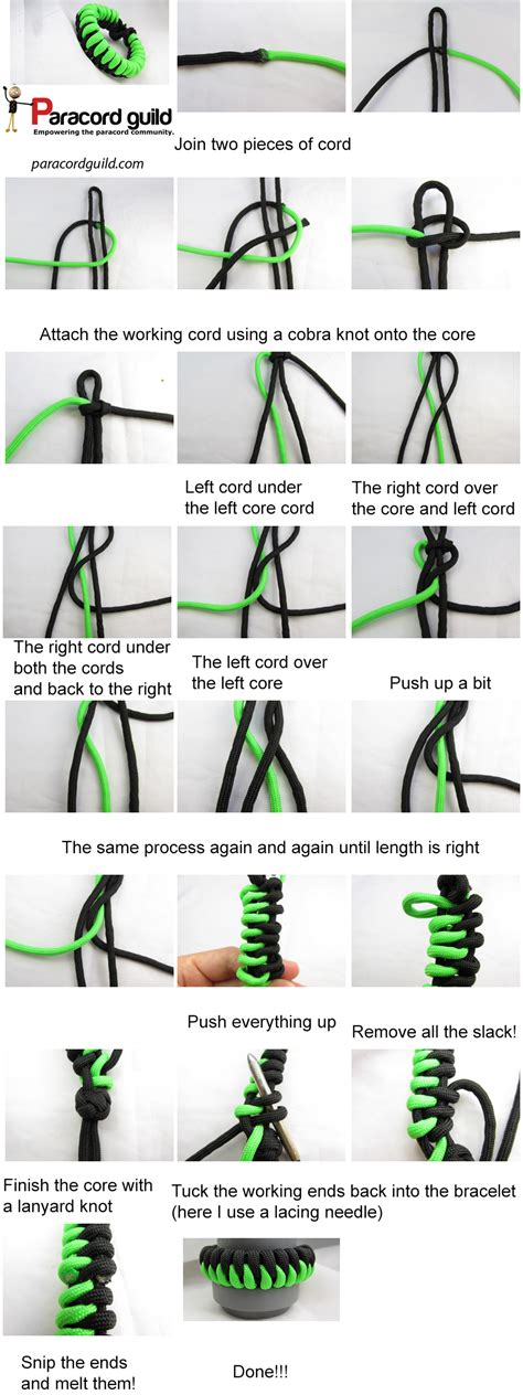 how do you make a bracelet out of paracord|easy paracord bracelet instructions printable.